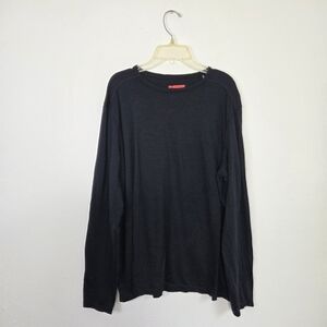 Karbon 100% Merino Wool Long Sleeve Crew Neck Shirt - Black Size XL
